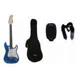 Combo Guitarra Electrica Parquer + Funda + Afinador + Correa