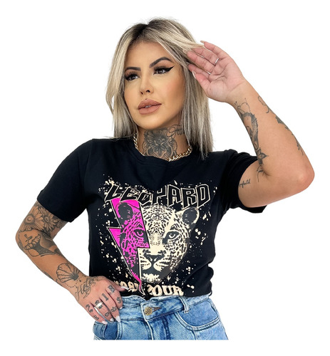 Camiseta T Shirt Moda Feminina Algodão 100% Premium