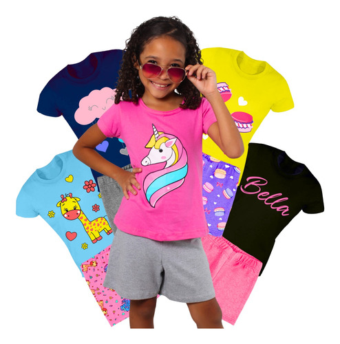 Kit 10 Peças De Roupa Infantil Feminina Menina Atacado Verão