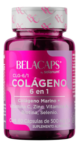 Solanum Colágeno 6 En 1 60 Capsulas