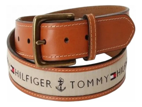 Cinto Tommy Hilfiger Khaky Letras Bandera Alrededor Original | Envío gratis