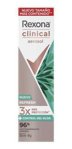 Antitranspirante En Aerosol Rexona Clinical Refresh X 150 Ml