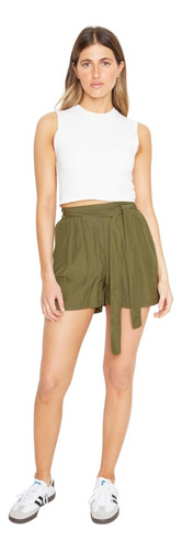 Short Greta Con Lazo Iii Verde Jacinta Tienda