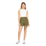 Short Greta Con Lazo Iii Verde Jacinta Tienda