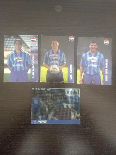 4 Tarjetas Pepsi Futbol Promo Locura 3d Hologramas Figuritas