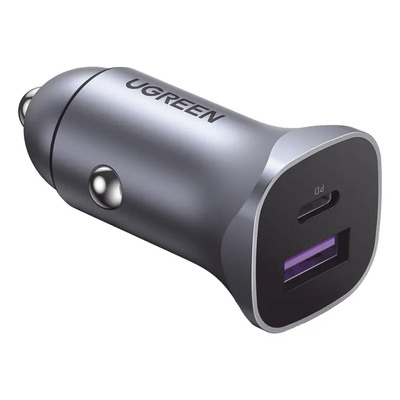 Cargador de Auto Ugreen 30W 2 Puertos USB-A y USB-C Carga Rápida Compatible con Vehículos de 12 y 24 VCD PD3.0, QC4.0, SCP, PPS Indicador Led Diseño Compacto Chip Inteligente Caja de Aluminio | MercadoLibre
