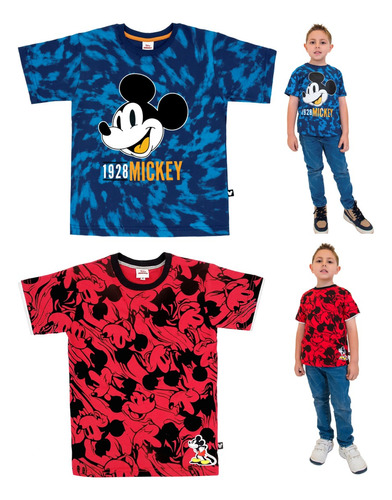 Playera Original Disney Mickey Mouse Algodón 100%  Para Niño