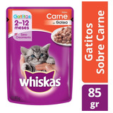 Whiskas Alimento Húmedo Gato Cachorro Carne Sobre 12un