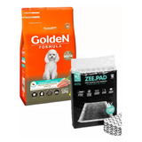 Golden Cães Adulto Frango Mini Bits 3kg + Brinde 5 Tapetes 