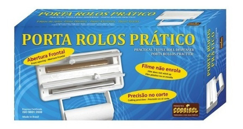 Suporte Porta Rolo Papel Toalha Aluminio Filme Plastico Pvc 