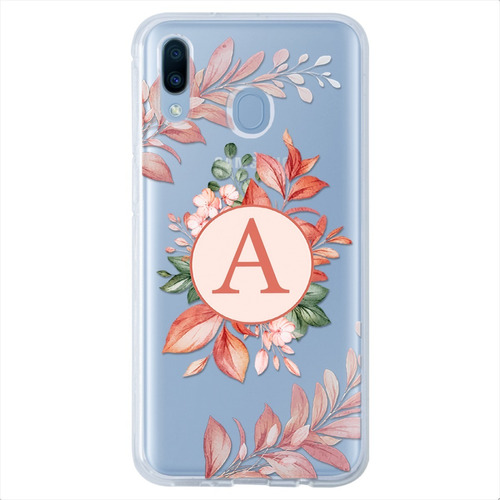 Funda Galaxy Flores Antigolpes Personalizada Con Tu Inicial