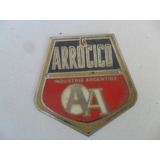 Cartel Antiguo Arrocico Logo Insignia Metal Bronce