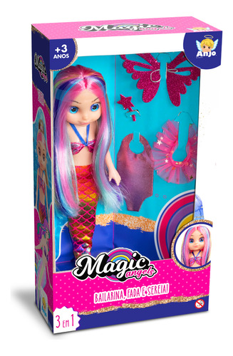 Boneca Angel Toys Magic Angels Bailarina Fada Sereia 