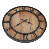 Reloj De Pared De Hierro Forjado, Vintage, Redondo, Romano,