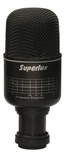 Microfone Superlux Pra218b Para Bumbo E Baixo/abregoaudio, Cor Preta