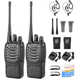 Pack 2 Radios Transmisor Walkie Talkie Baofeng 888s Color Ne