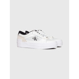 Tenis Calvin Klein Jeans Con Logo Mujer Blanco