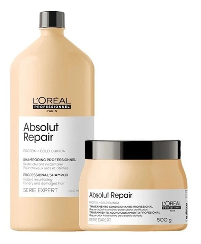 Absolut Repair Gold Quinoa Protein Shampoo + Máscara Loréal