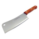 Cuchillo Hacha Acero Inoxidable Cocina 37cm Mango De Madera