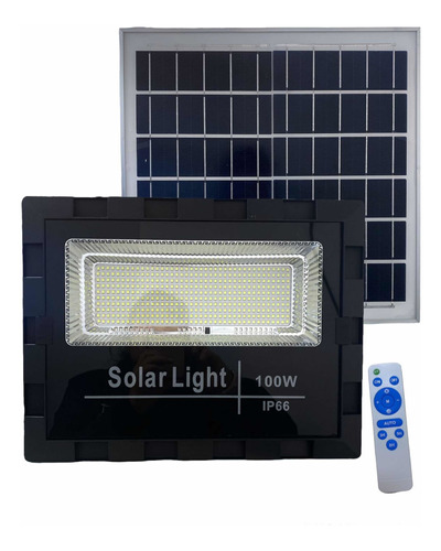 Reflector Led Solar  100w Ip67 Exterior Alta Eficiencia