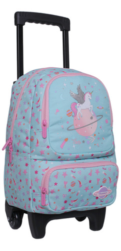 Mochila Con Ruedas Pequeña Winner Pegaso Menta Head