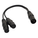 Xlr 3 Pinos Macho Para Duplo Xlr Fêmea Divisor Y Adaptador