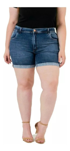 Short Elastizado Jeans Talles Especiales Talle 46 Al 60