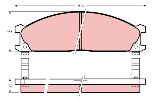 Pastilla Freno Delantera Nissan Np300 2008 2015 Foto 2