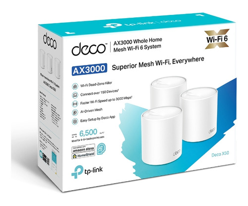 Sistema Wi-fi 6 Mesh Tp-link Deco X50(3-pack) Ax3000 Ai