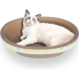 Papelão Oval Cat Scratcher Lounge Romohom Para Gatos Grandes