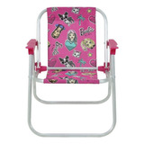 Cadeira De Praia E Psicina Infantil Em Aluminio Rosa Barbie