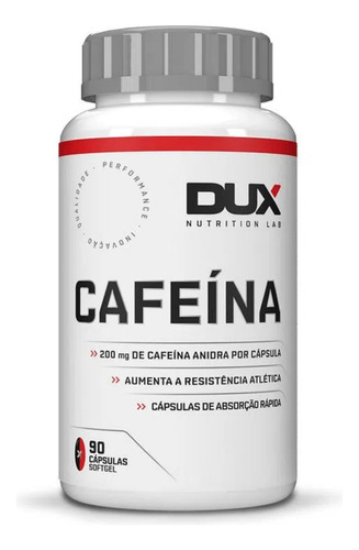 Cafeína Dux Nutrition Pote 90 Cápsula - Cafeína Anidra Promo