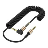 Cable Auxiliar Audio Plus 1 M  En Espiral 3.5mm/ Mey Stock
