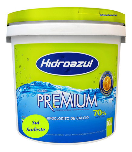 Cloro Hidroazul(70% Ativo)(10 Kg)(frete Grátis Sul Sudeste)