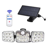 Lámpara Solar De Pared Exteriores Sensor Luz 138 Led 3 Modos