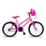 Bicicleta Aro 20 Infantil Feminina Bike Bella Com Cestinha 