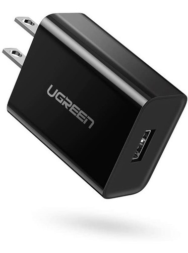 Cargador Usb Ugreen Carga Rápida 18w 3a Con Qc 3.0 Fcp Negro