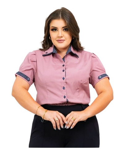 Camisa Executiva Moda Plus Size - Dv