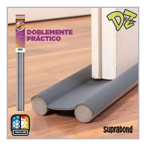 Zócalo Doble Bajo Puerta 95cm Suprabond Color Gris Zno D G