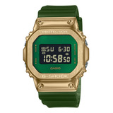 Reloj Hombre Casio Gm-5600cl-3dr G-shock Color De La Correa Verde Color Del Bisel Dorado Color Del Fondo Verde