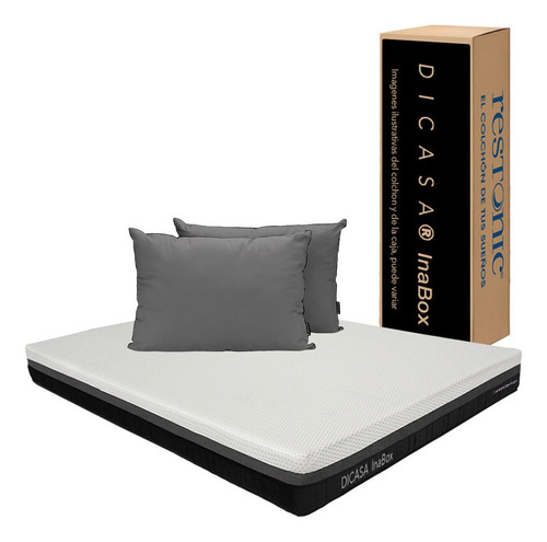 Colchón Queen Size Dicasa Inabox + Almohada 2 Pack