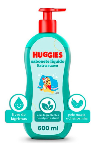 Huggies Sabonete Líquido Extra Suave Para Bebê 600ml