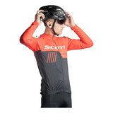 Jersey Ciclismo Ruta Mtb Scott Rojo Manga Larga