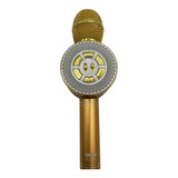 Microfone Tomate Mt-1035 Karaoke Bluetooth Cor Dourado