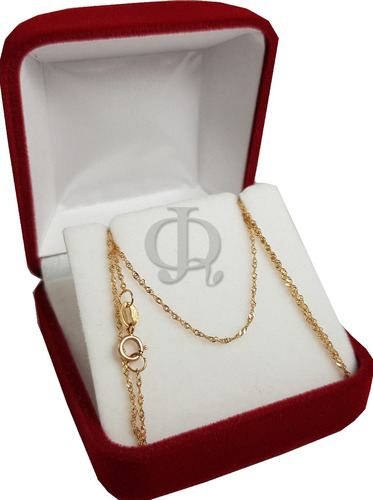 Cadena Oro 18k Singapur 40cm 45 Cm Mujer Garantia Jr Joyas