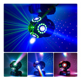 Luz De Discoteca De Doble Cabeza Rgbw Luz Led Giratoria Luz