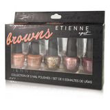 Set De 5 Esmaltes De Uñas Etienne Browns