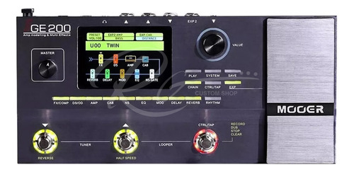 Pedaleira De Efeitos Mooer P/ Guitarra Ge200 1 Ano Garantia