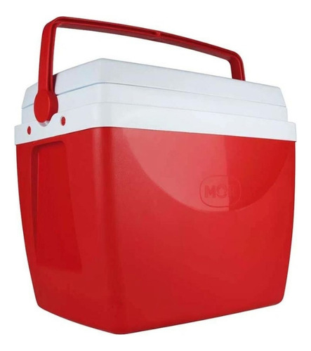 Caixa Térmica Cooler 34 Litros Com Alça Vermelha Mor - Pra