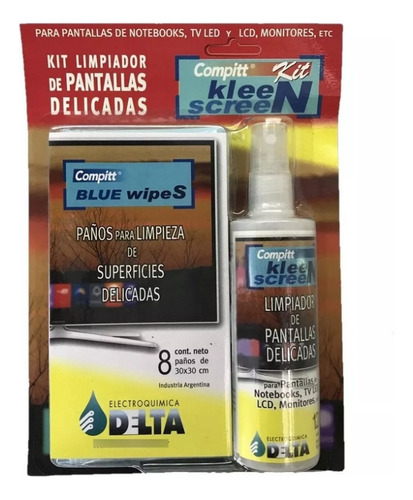 Kit Limpiador De Pantallas Delta Para Superficies Delicadas